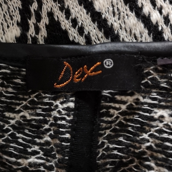 Dex Waterfall Front Cardigan Faux Leather Trim - Picture 7 of 8